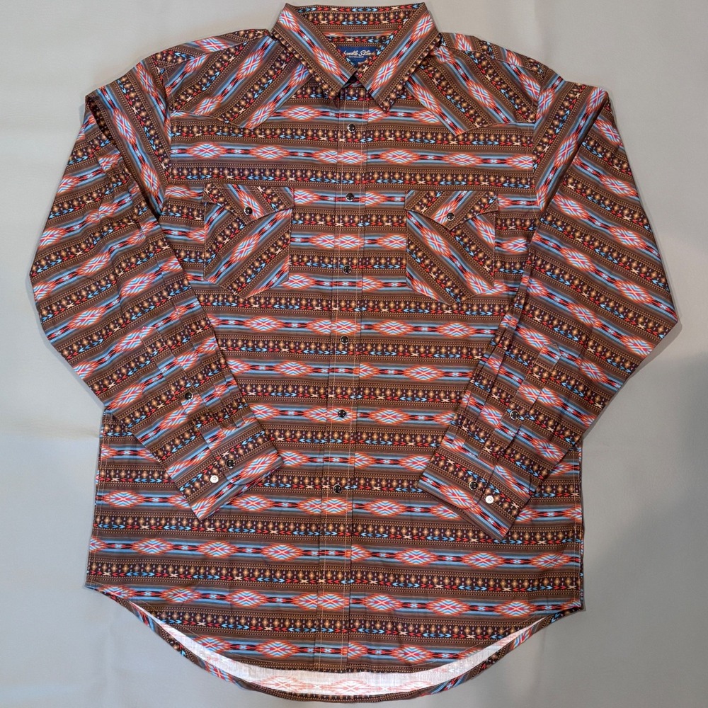 Panhandle Slim Men's Large Pearl Snap Shirt Cotton Southwest Western NWOT
